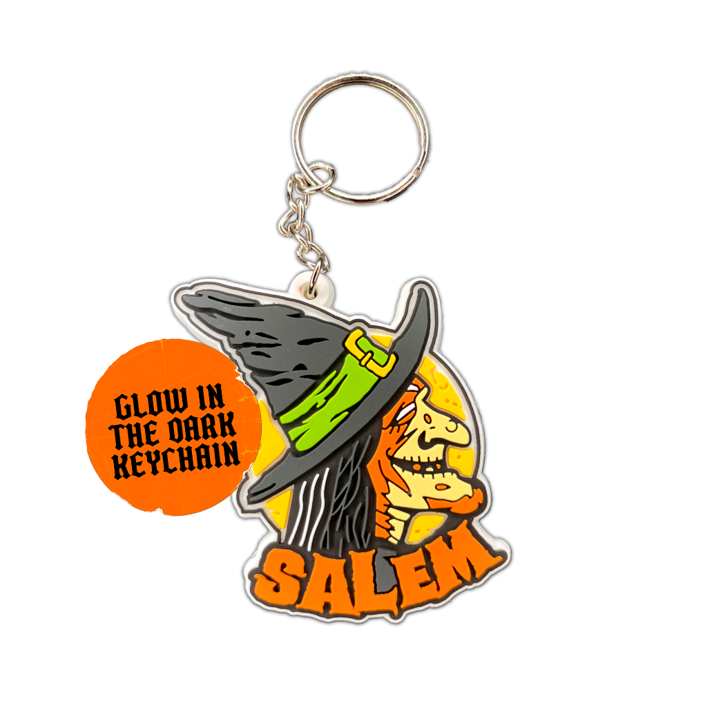 Vintage Witch Salem Glow Keychain