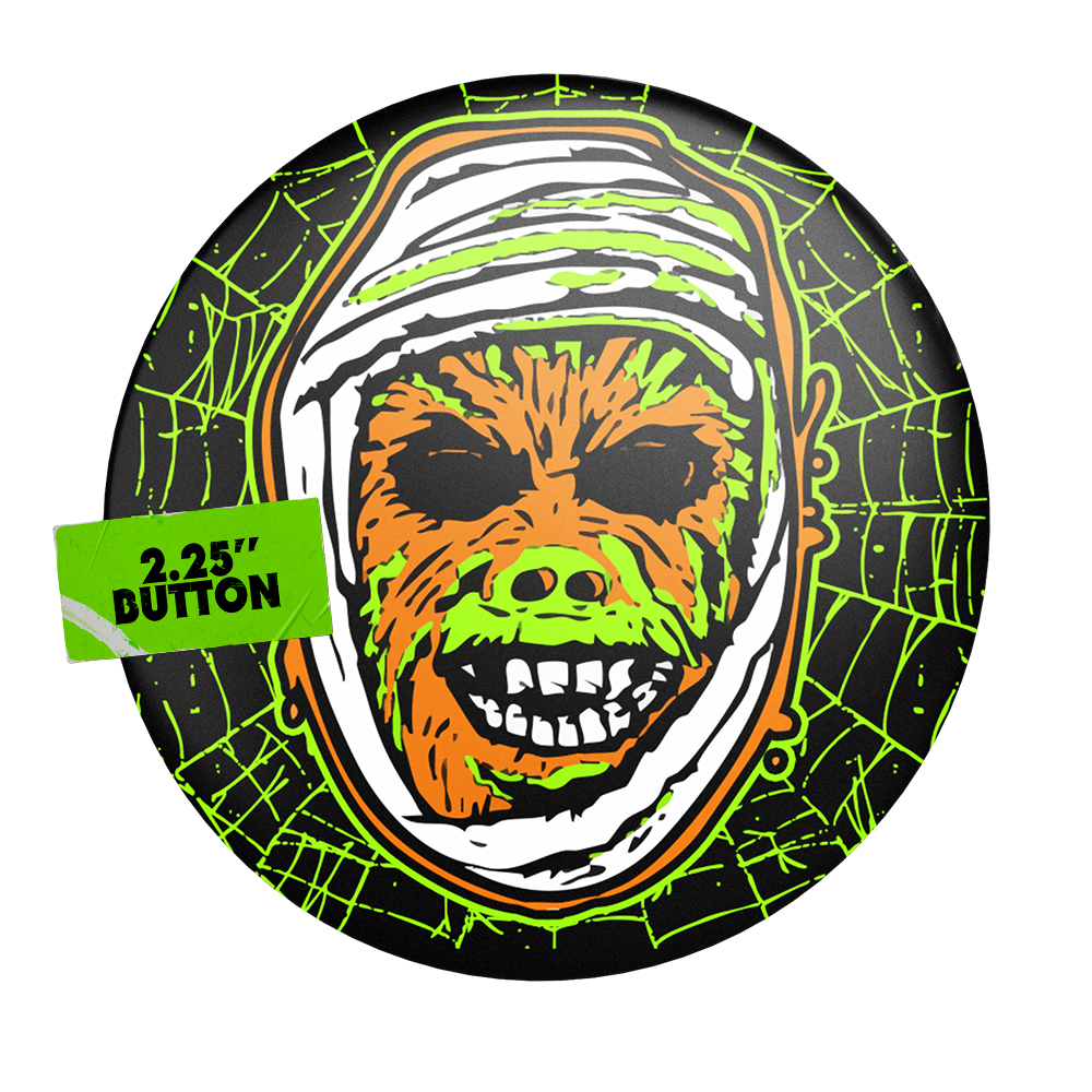 Vintage Mummy Mask Button