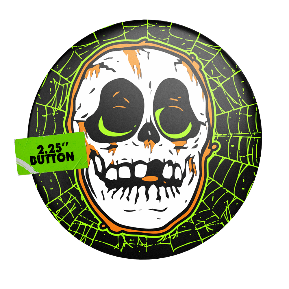 Vintage Skull Mask Button