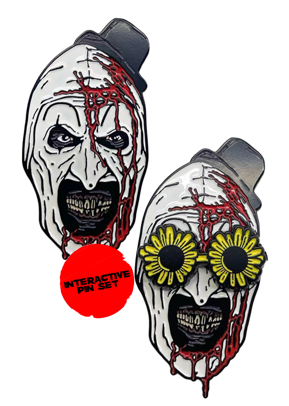 Terror Clown Magnetic Pin – Sunflower Slasher Edition