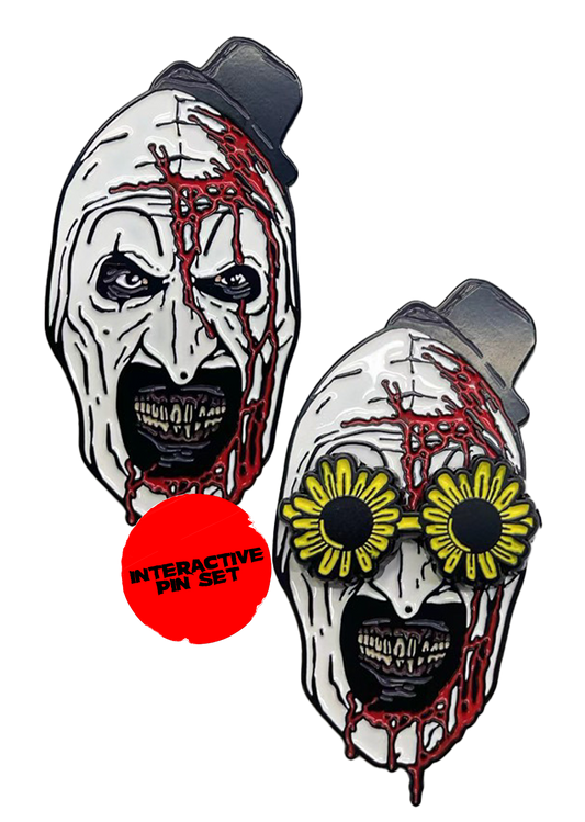 Terror Clown Magnetic Pin – Sunflower Slasher Edition