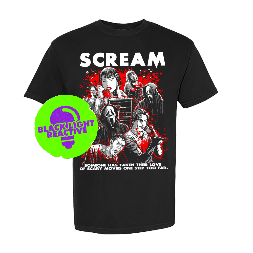 Woodsboro Collage UV Reactive Shirt